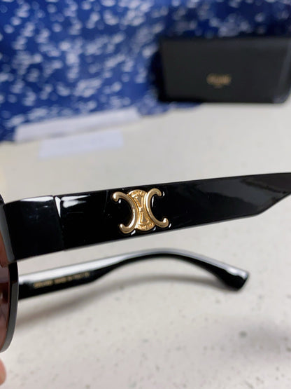 TRIOMPHE SUNGLASS 538534 IN BLACK ACETATE