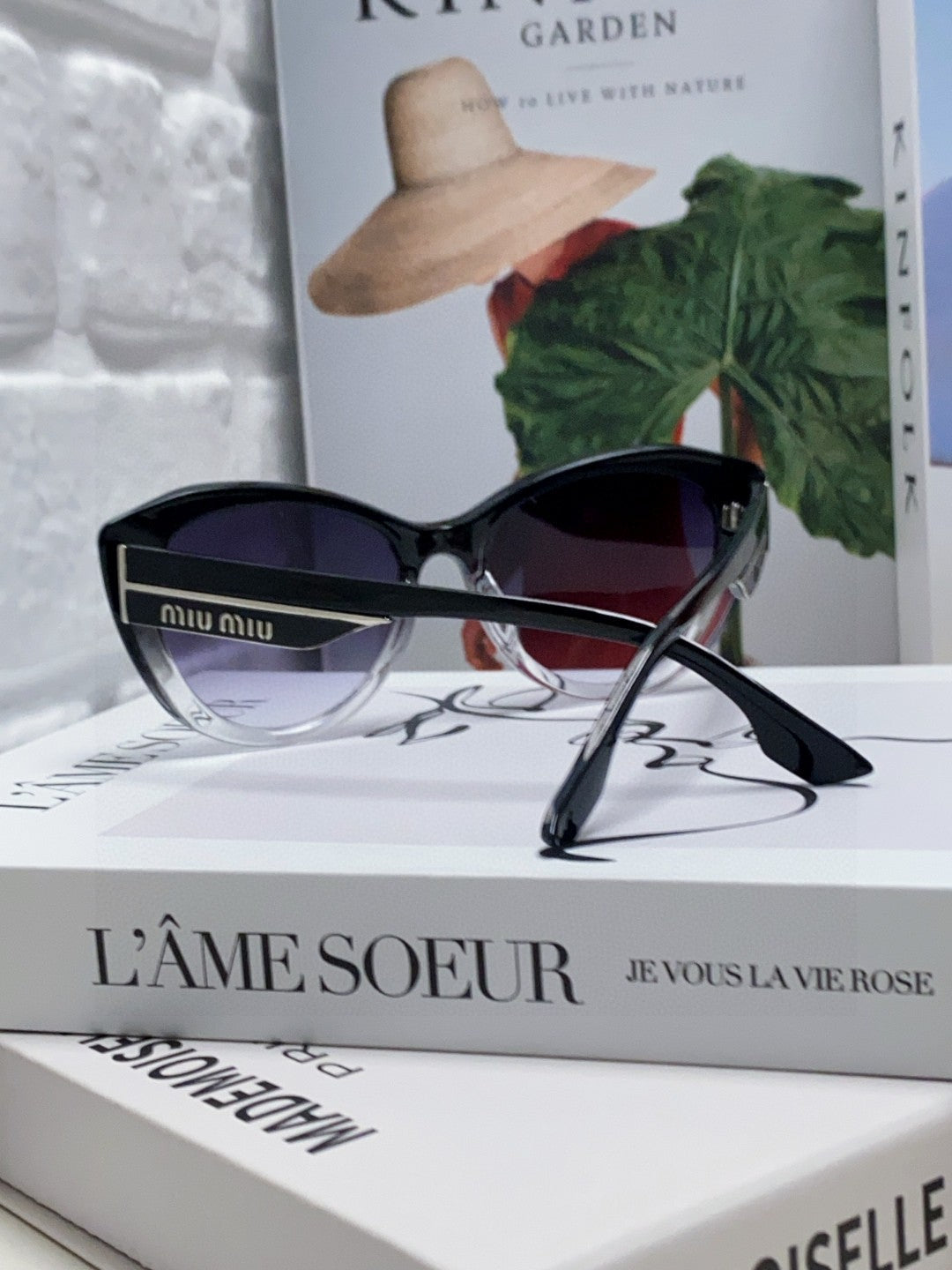 GLIMPSE SUNGLASSES 576813 IN BLACK AND CLEAR ACETATE