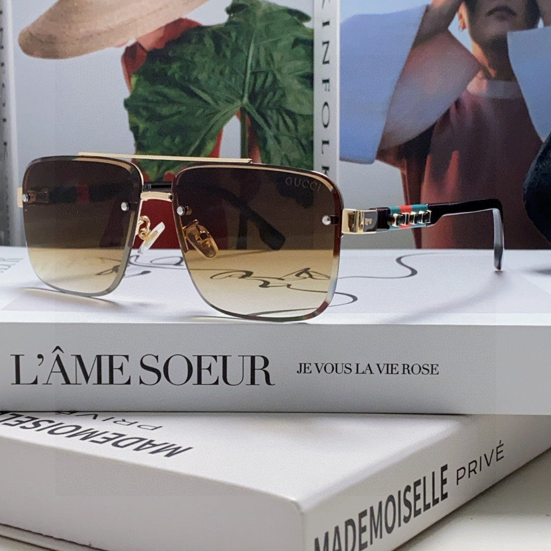 RECTANGULAR FRAME SUNGLASSES 576873 IN METAL
