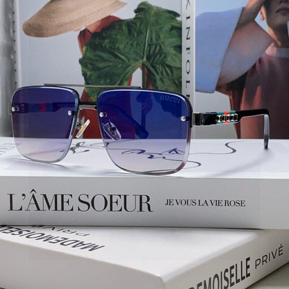 RECTANGULAR FRAME SUNGLASSES 576873 IN METAL