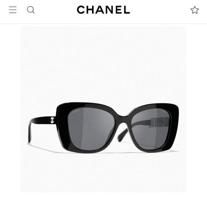 BUTTERFLY SUNGLASSES 641815 IN BLACK ACETATE WHITE METAL LOGO