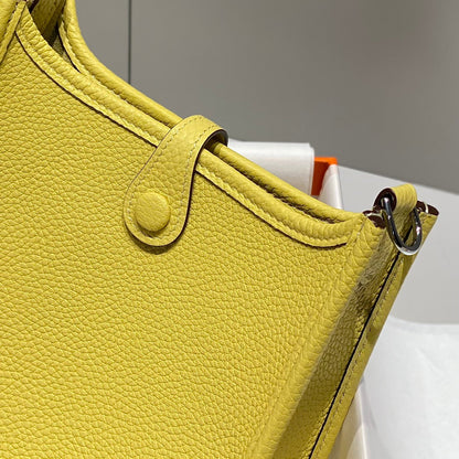 MINI NEO 18 EVELYNE BAG IN BUMBLEBEE YELLOW GRAINED CALFSKIN