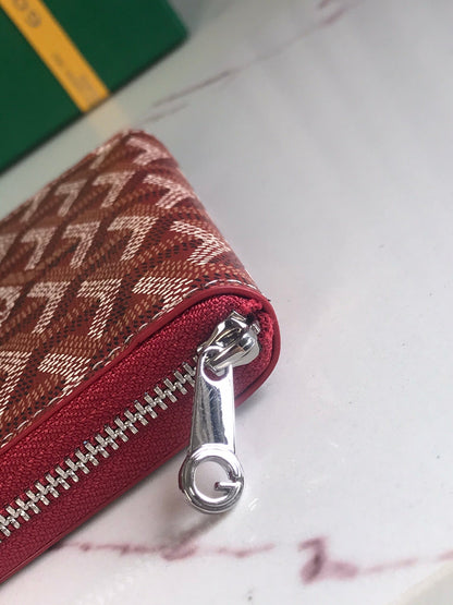 MATIGNON MINI WALLET 11 IN CLASSIC RED GOYARDINE CANVAS AND CALFSKIN