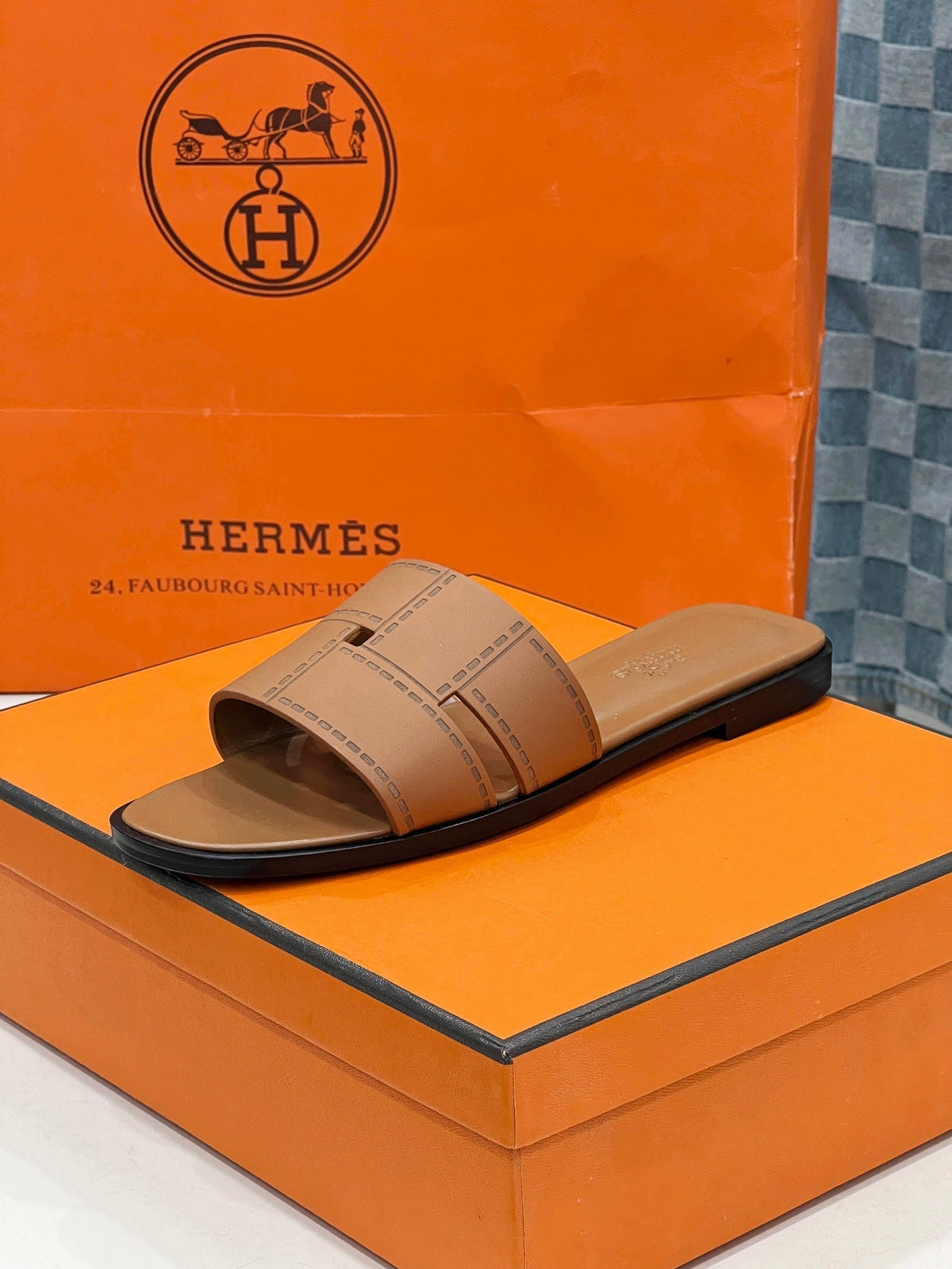 IDIOMA SANDAL IN BRONZE BROWN CALFSKIN