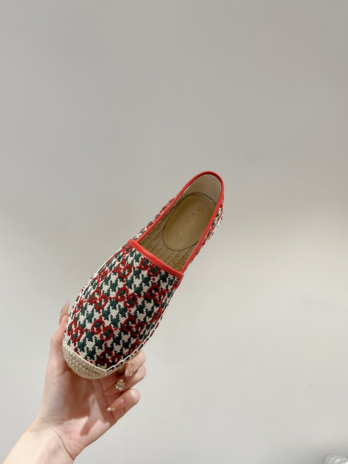 GG ESPADRILLE LOAFER CRIMSON AND OCEAN CANVAS
