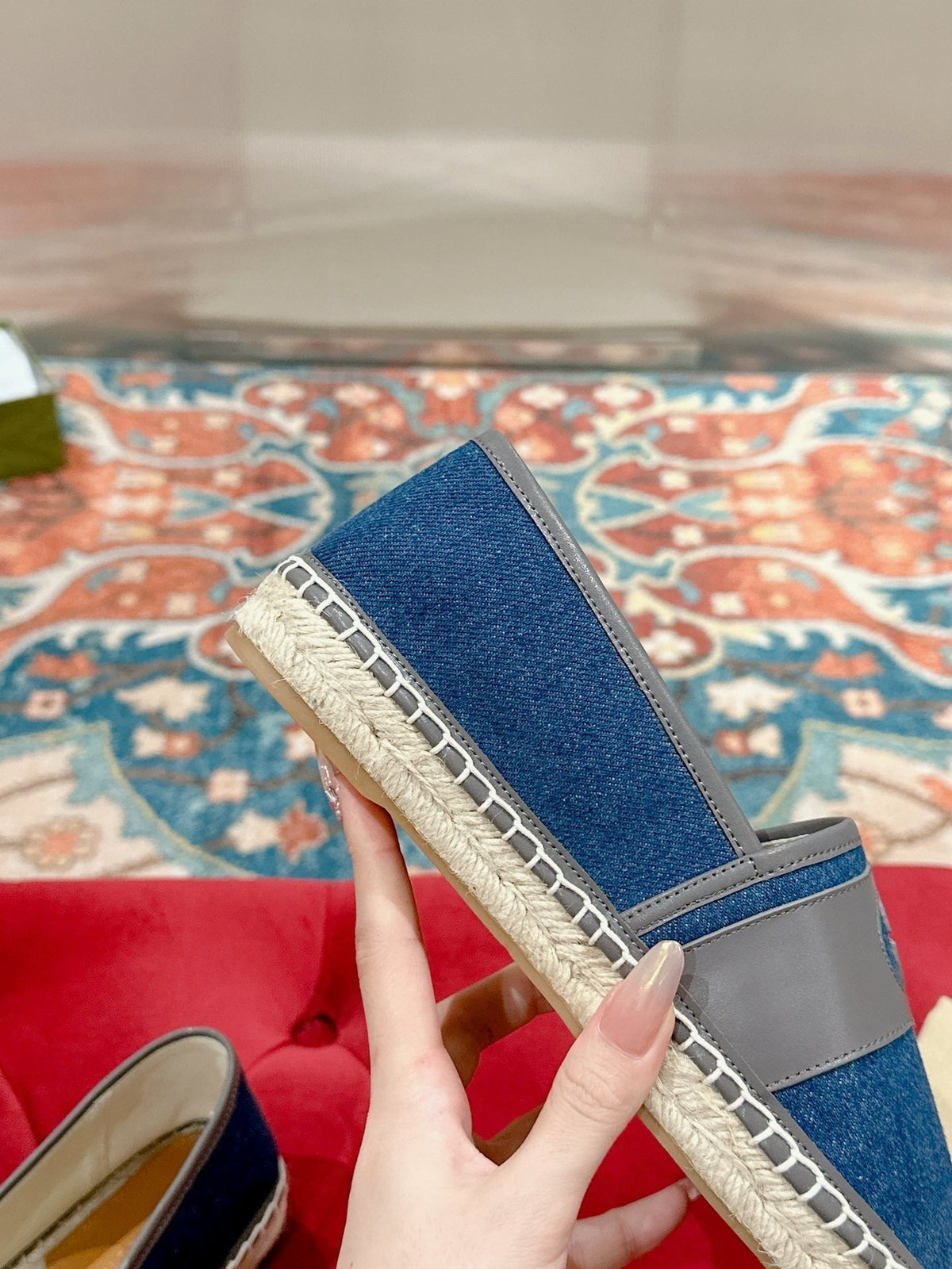GG ESPADRILLES SLIP - ON AEGEAN CANVAS