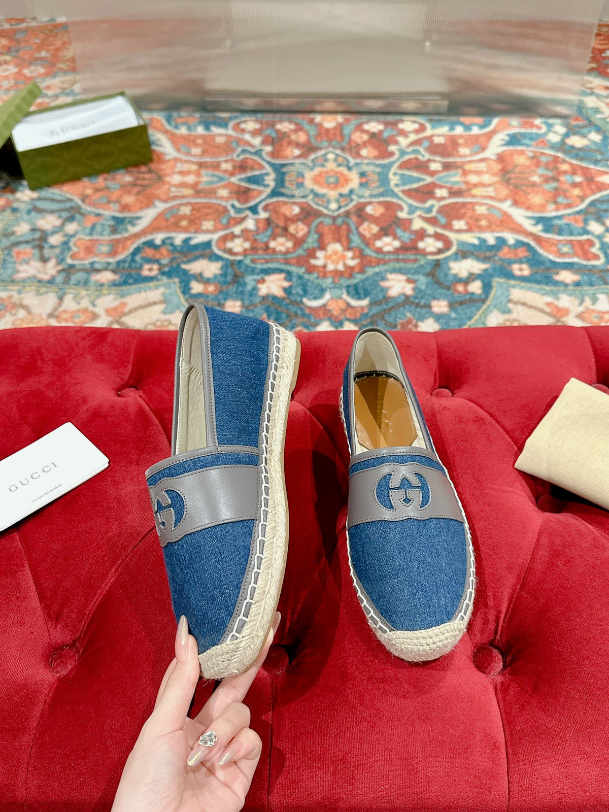 GG ESPADRILLES SLIP - ON AEGEAN CANVAS
