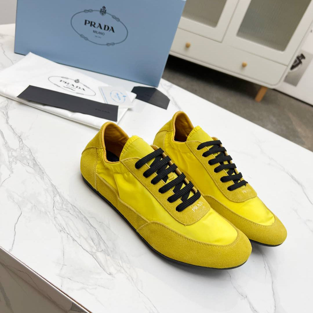 COLLAPSE SNEAKERS IN YELLOW SUEDE AND NYLON