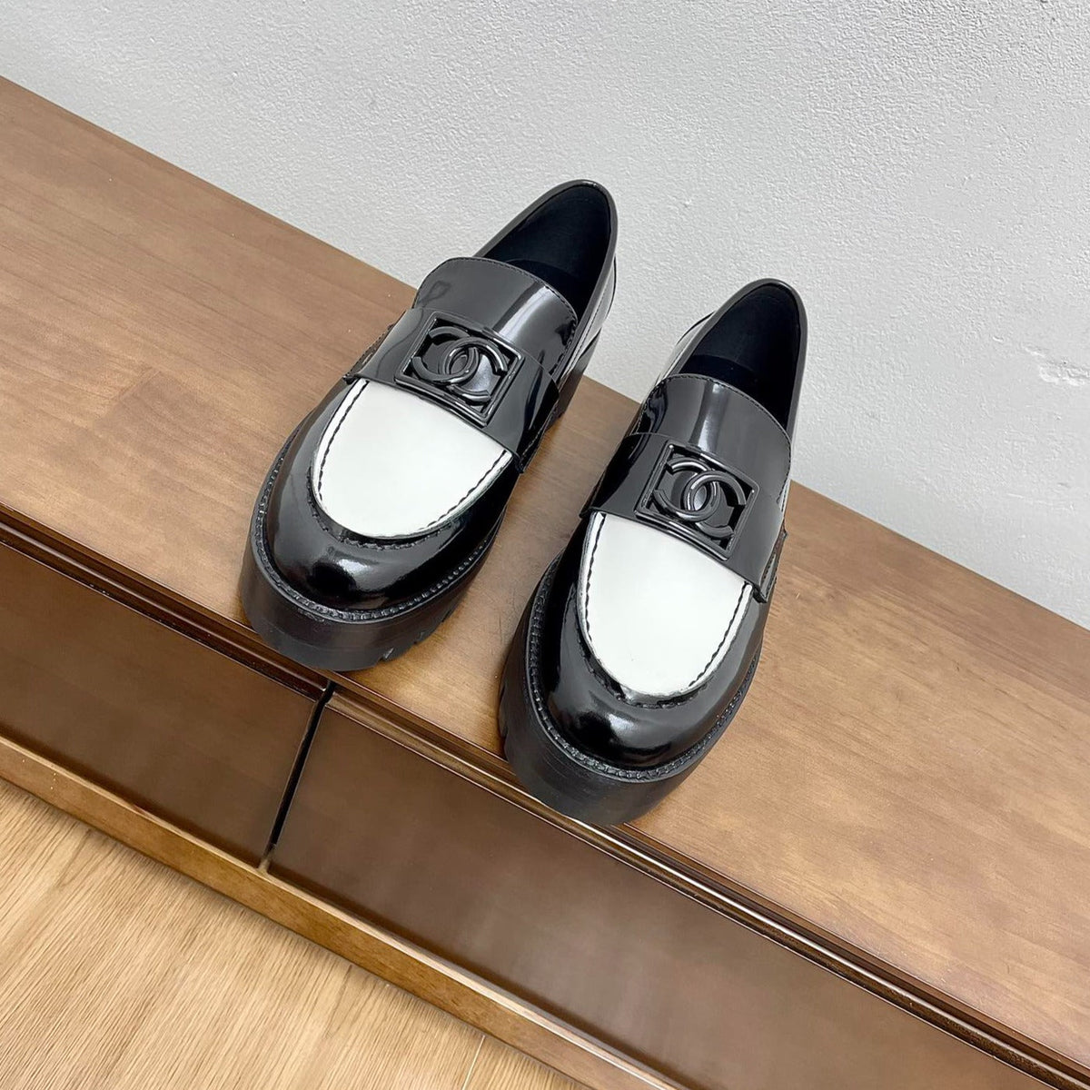 LOAFER BLACK MIX WHITE CALFSKIN
