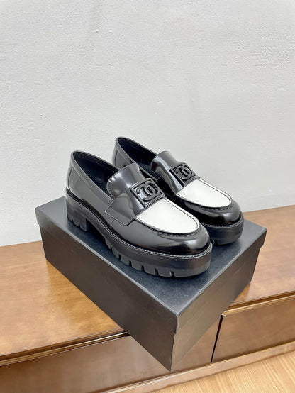 LOAFER BLACK MIX WHITE CALFSKIN