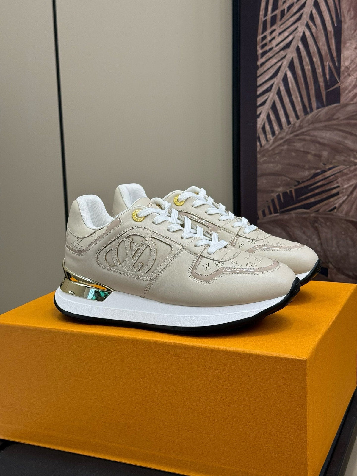 LV NEO RUN AWAY SNEAKER IN KHAKI TAN CALFSKIN