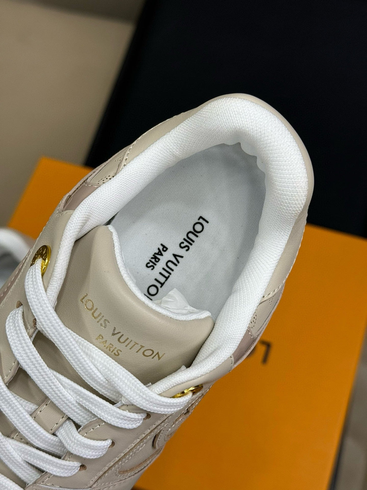 LV NEO RUN AWAY SNEAKER IN KHAKI TAN CALFSKIN