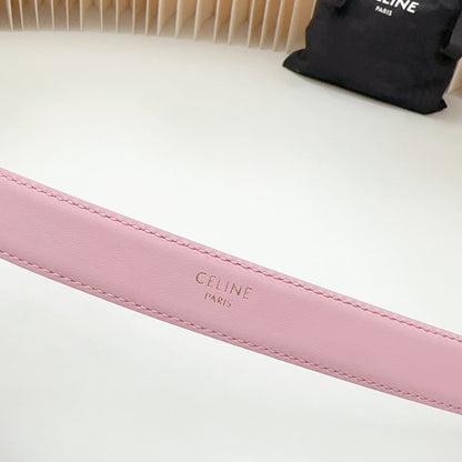 Medium Western Belt 25mm Pink Black Snake Embossed Calfskin Gold Loop Ghw