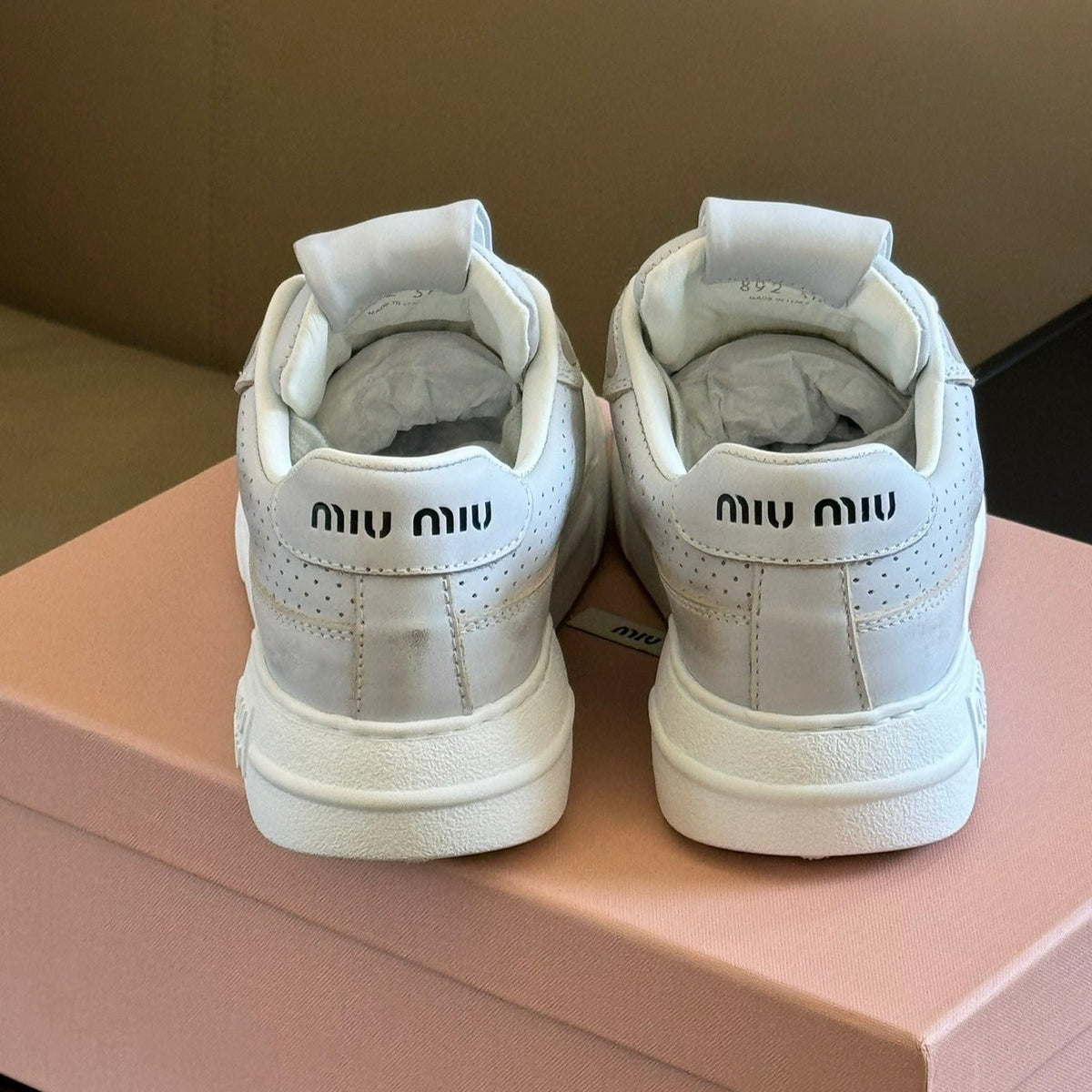 Frost Color Sneakers Calfskin