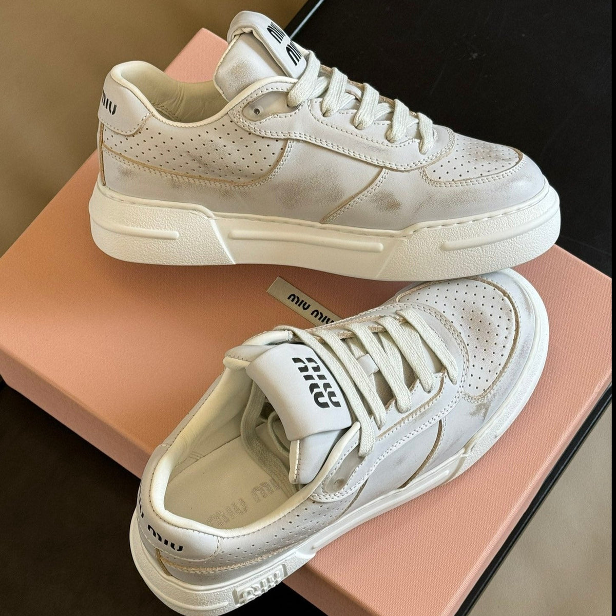 Frost Color Sneakers Calfskin