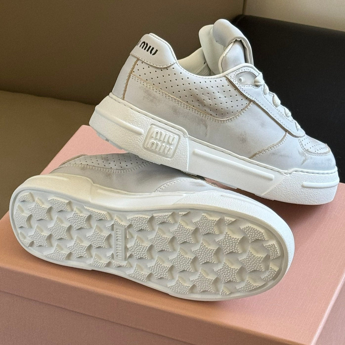 Frost Color Sneakers Calfskin