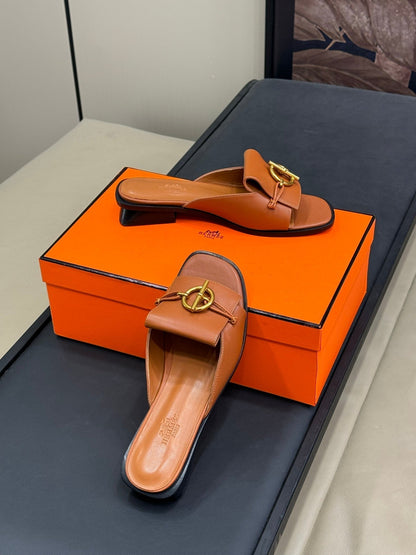 ISLE SANDAL IN BRONZE BROWN CALFSKIN