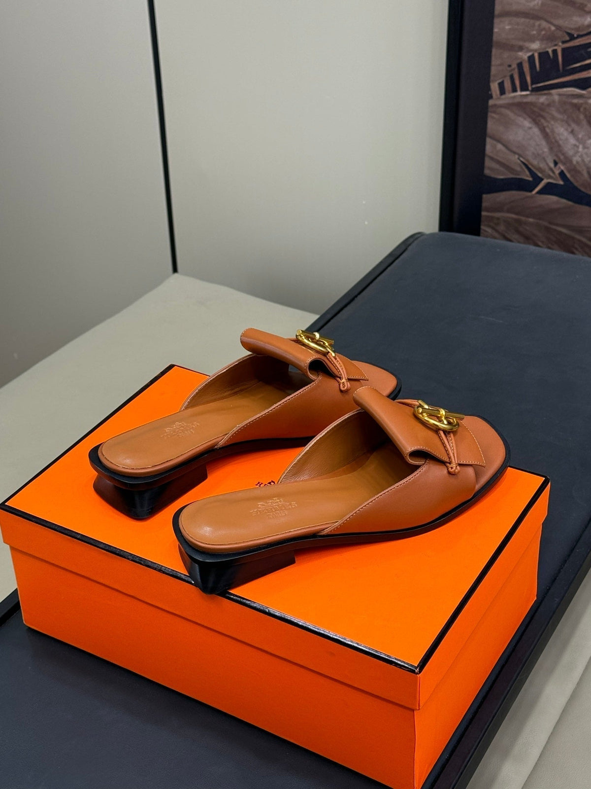 ISLE SANDAL IN BRONZE BROWN CALFSKIN
