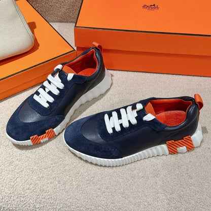 MAINLAND SNEAKER IN NAVY BLUE SUEDE AND CALFSKIN 959294
