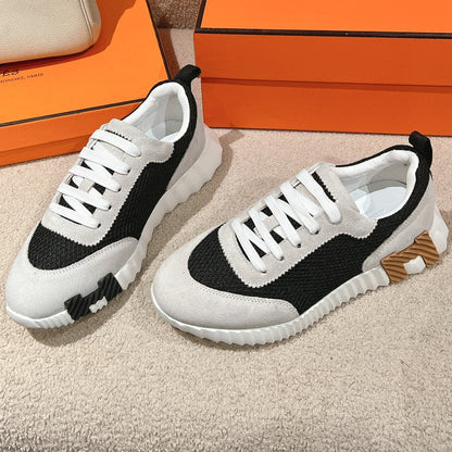 MAINLAND SNEAKER IN PALE GRAY SUEDE AND BLACK BREATHABLE MESH FABRIC