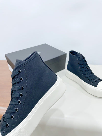 HIGH-TOP SEANKERS IN SPACE BLUE CANVAS