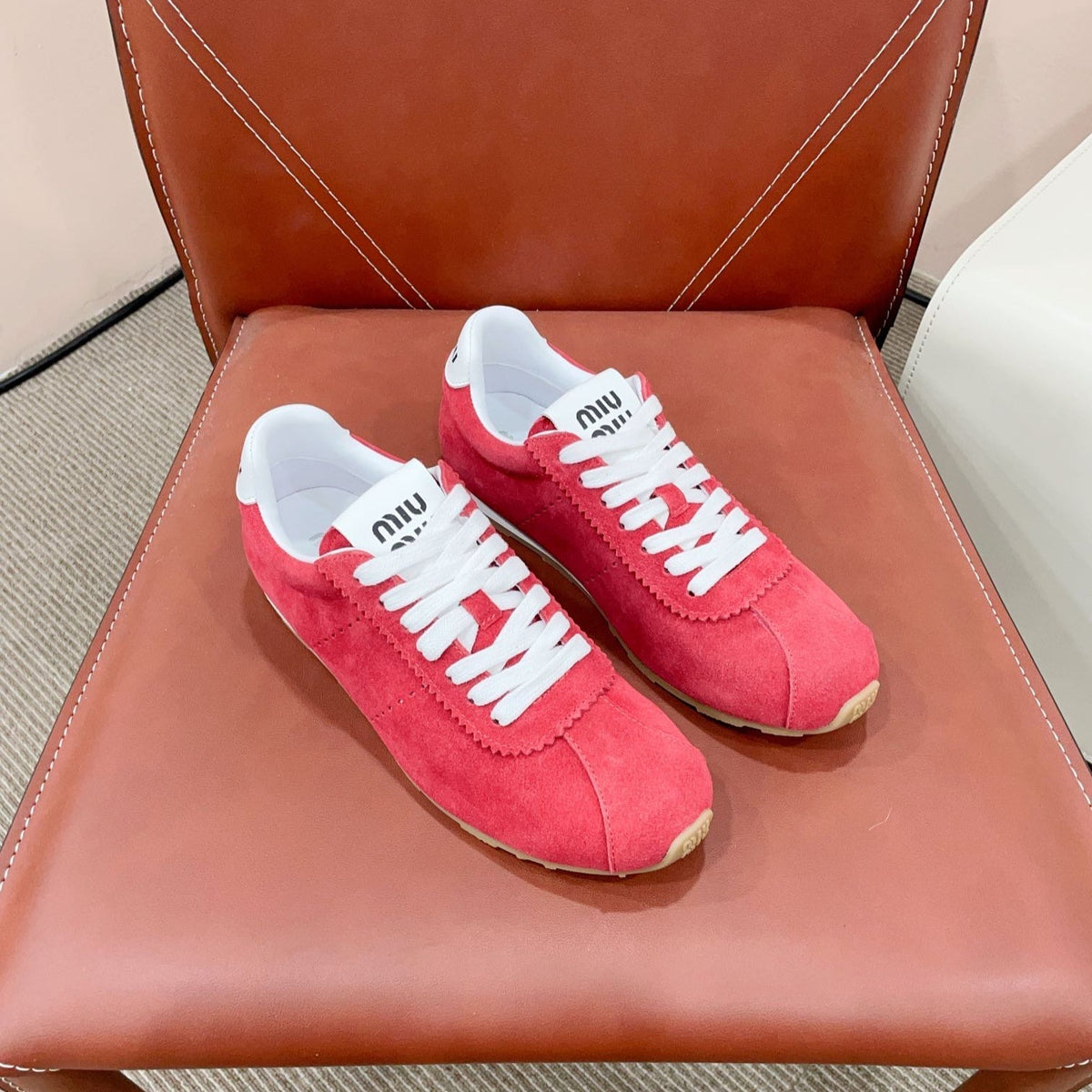 PLUME SUEDE SNEAKERS WATERMELON