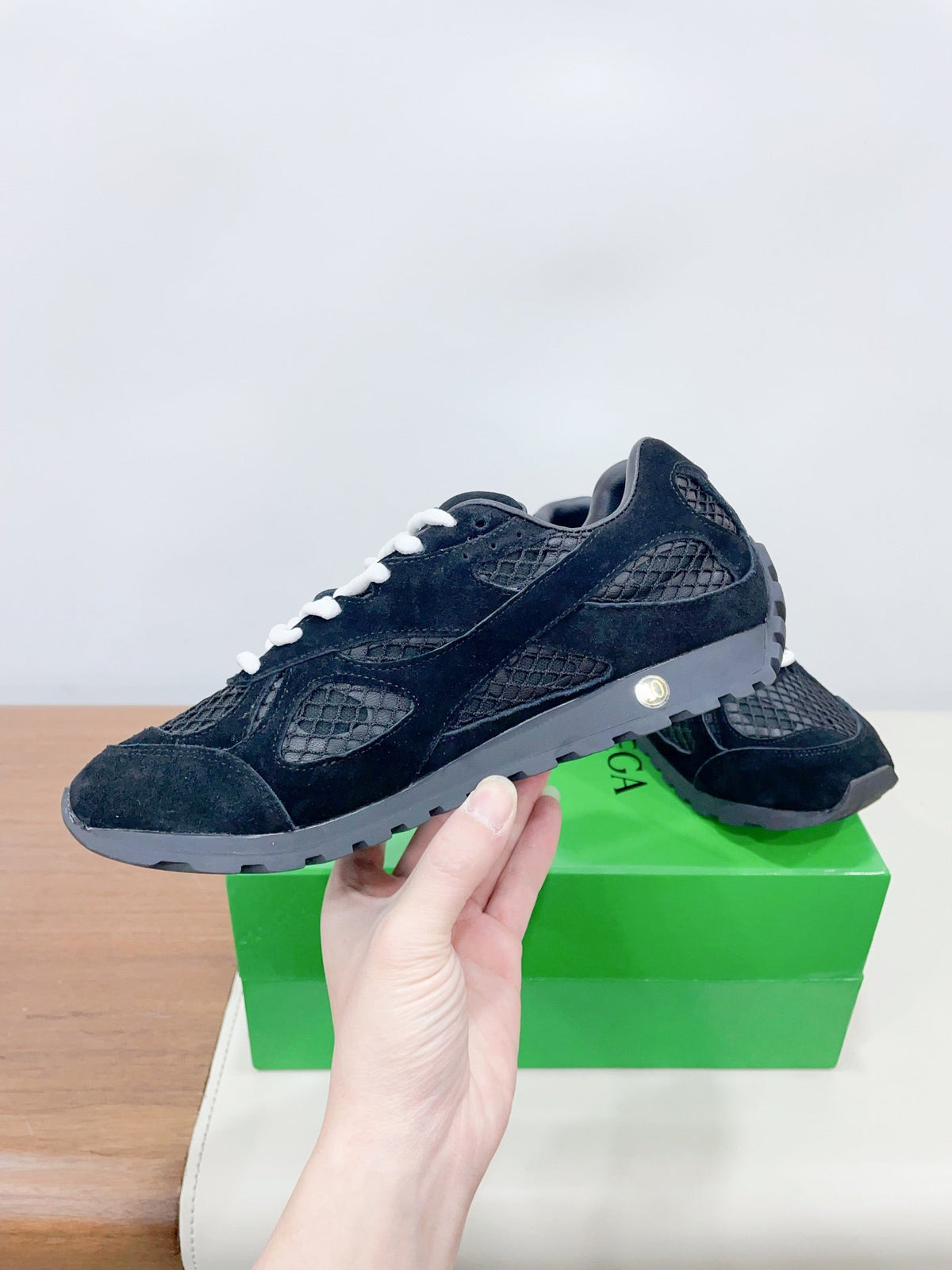 ORBIT SNEAKER IN BLACK SUEDE AND TECHNICAL MESH