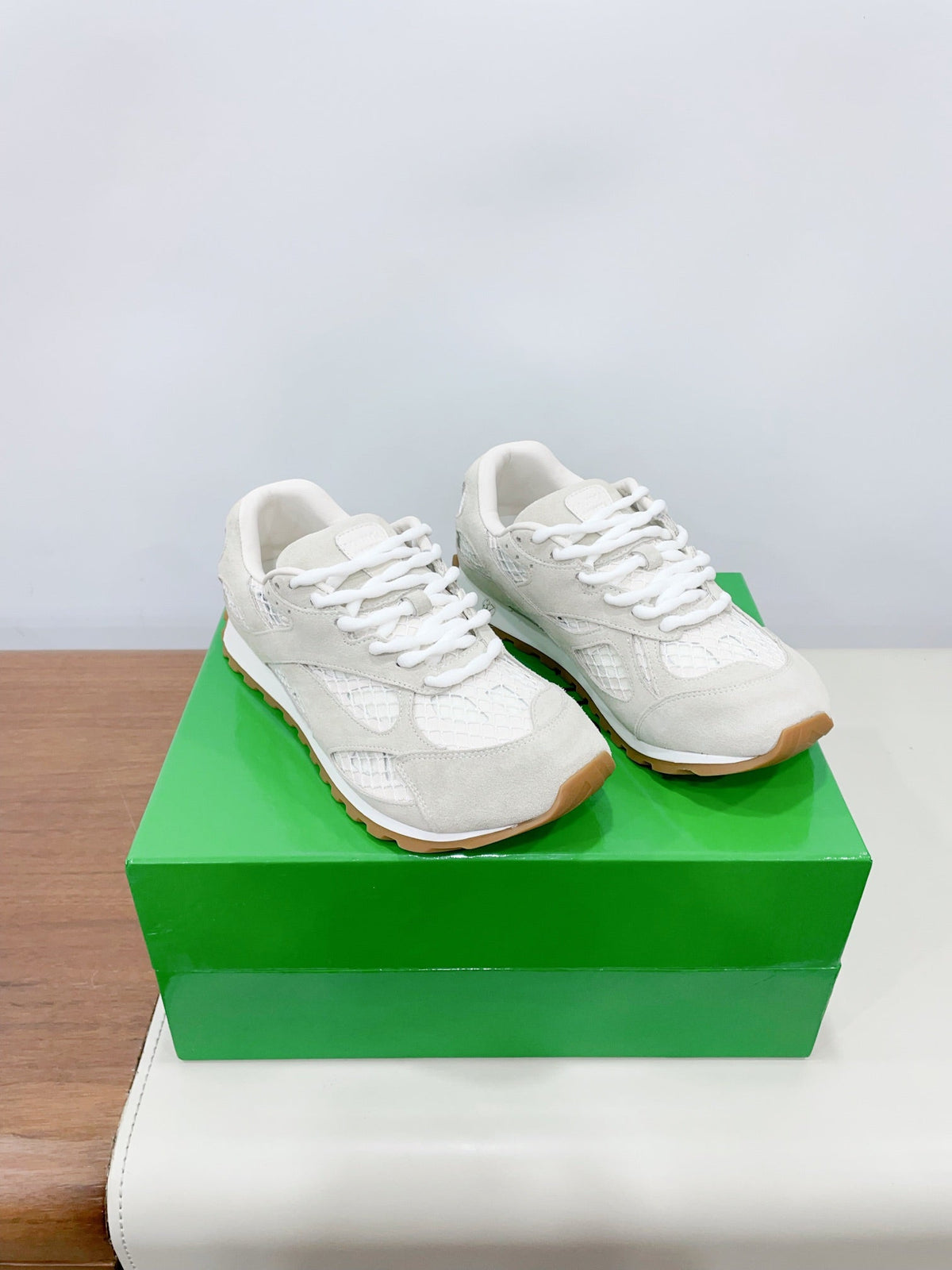 ORBIT SNEAKER IN SEA SALT SUEDE AND TECHNICAL MESH