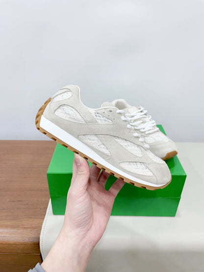 ORBIT SNEAKER IN SEA SALT SUEDE AND TECHNICAL MESH