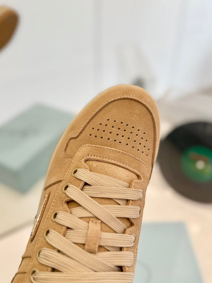 PRA DOWNTOWN PERFORATED SNEAKERS CAMEL SUEDE