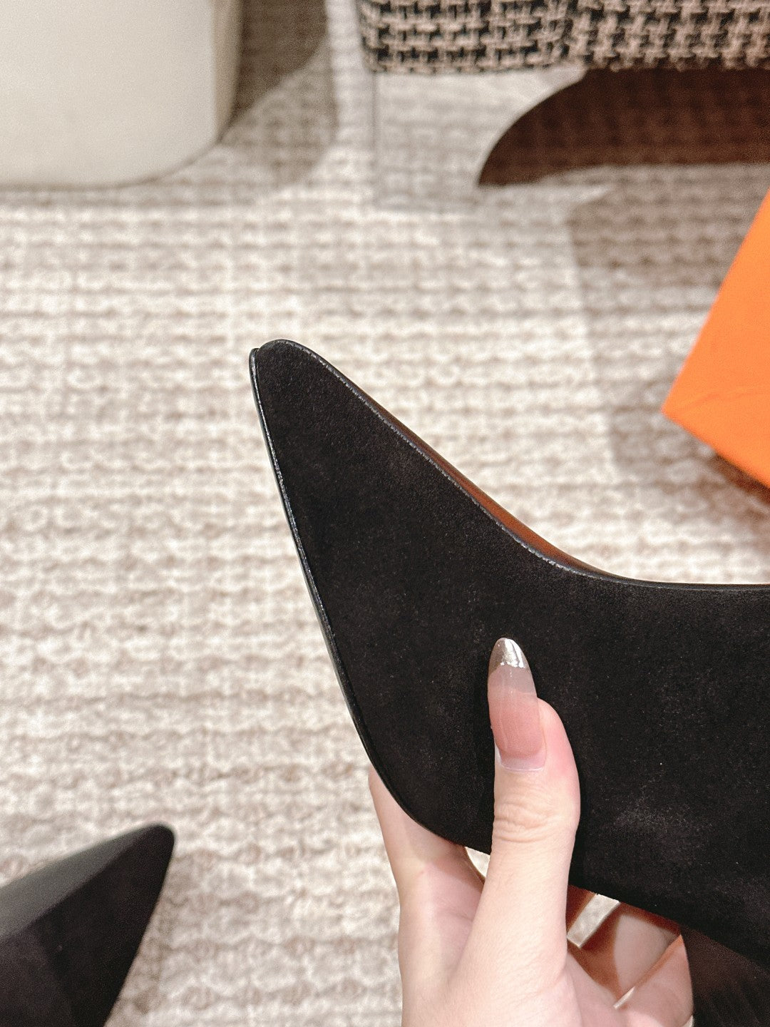 HILONA 6 CM BOOTS IN BLACK CALFSKIN AND SUEDE