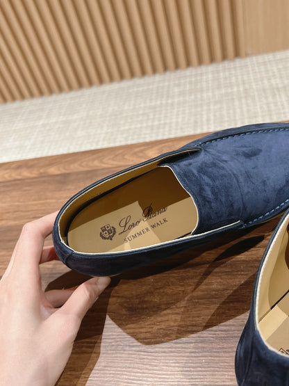 LP OPEN WALK LOAFERS NAVY SUEDE