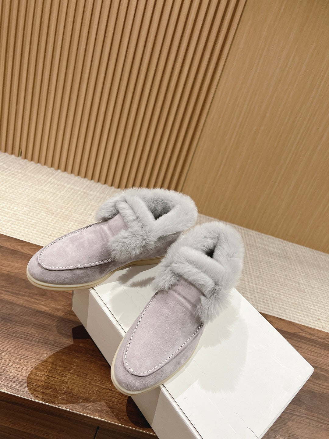 LP CLASSIC SUMMER CHARMS WALK LOAFERS BRIGHT GRAY CALFSKIN