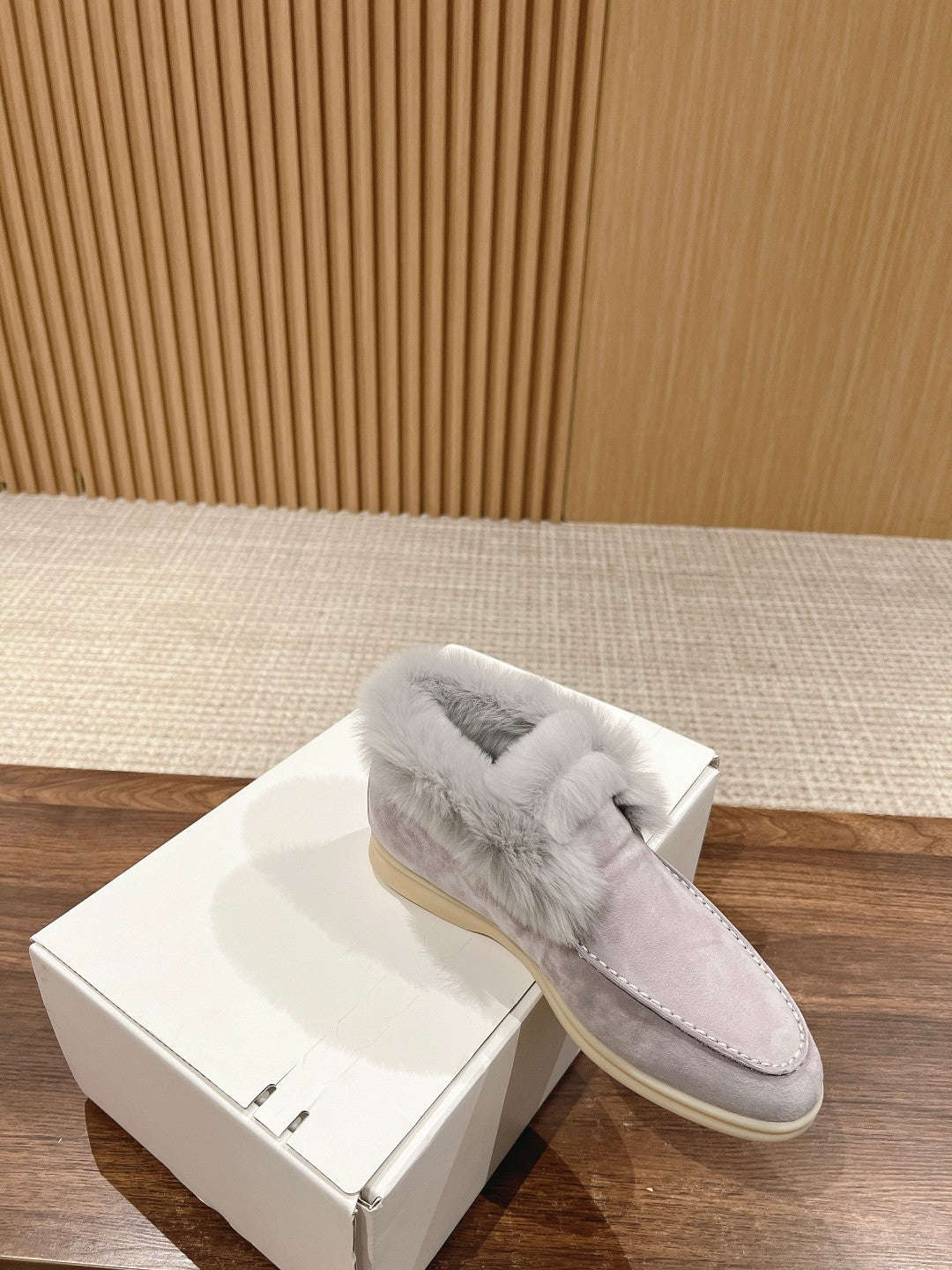 LP CLASSIC SUMMER CHARMS WALK LOAFERS BRIGHT GRAY CALFSKIN