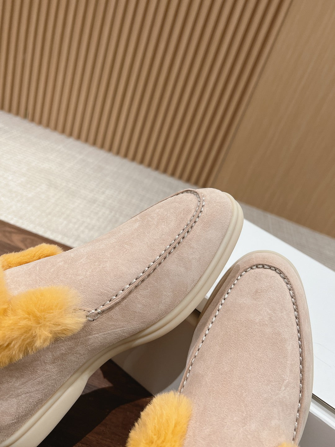 LP CLASSIC SUMMER CHARMS WALK LOAFERS KHAKI CALFSKIN