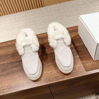 LP CLASSIC SUMMER CHARMS WALK LOAFERS LIGHT GRAY CALFSKIN
