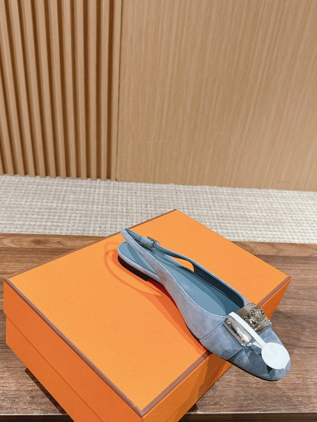 Innocente Slingback Suede Goatskin Bleu Ciel