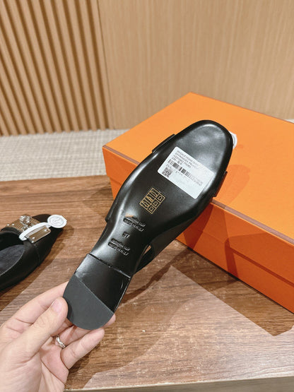 Innocente Slingback Suede Goatskin Black