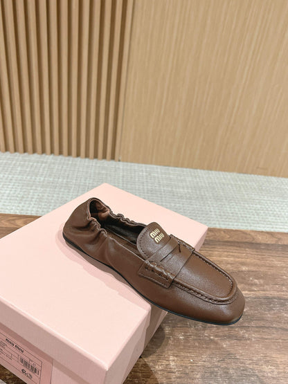 NAPPA LOAFERS IN PECAN BROWN LAMBSKIN