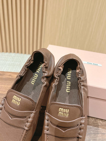 NAPPA LOAFERS IN PECAN BROWN LAMBSKIN