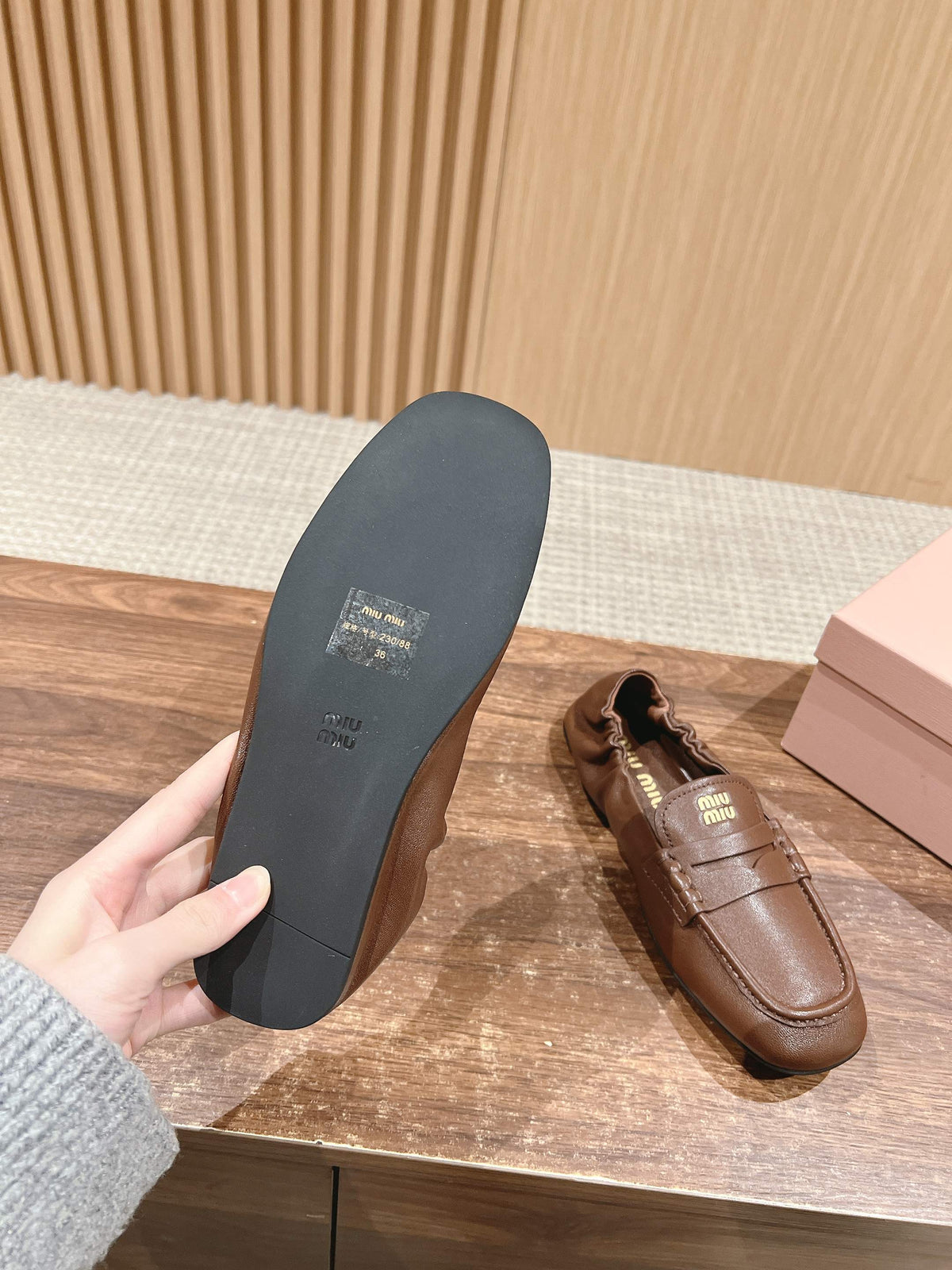 NAPPA LOAFERS IN PECAN BROWN LAMBSKIN