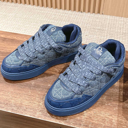 BY ERL B9S SKATER SNEAKER IN COBALT BLUE CANNAGE FABRIC