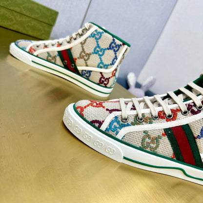 GG TENNIS 1977 HIGH-TOP TRAINER CREAM CANVAS