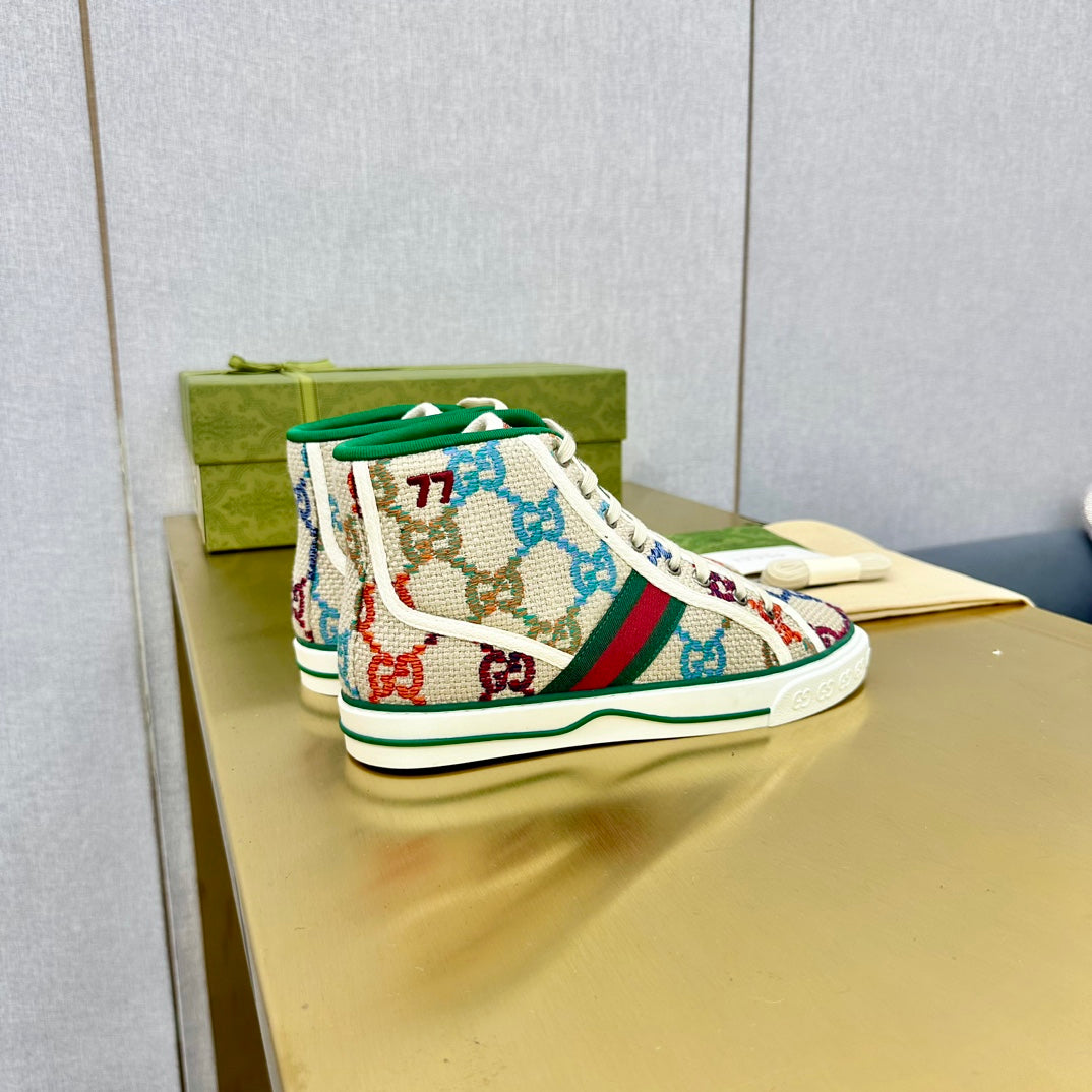 GG TENNIS 1977 HIGH-TOP TRAINER CREAM CANVAS