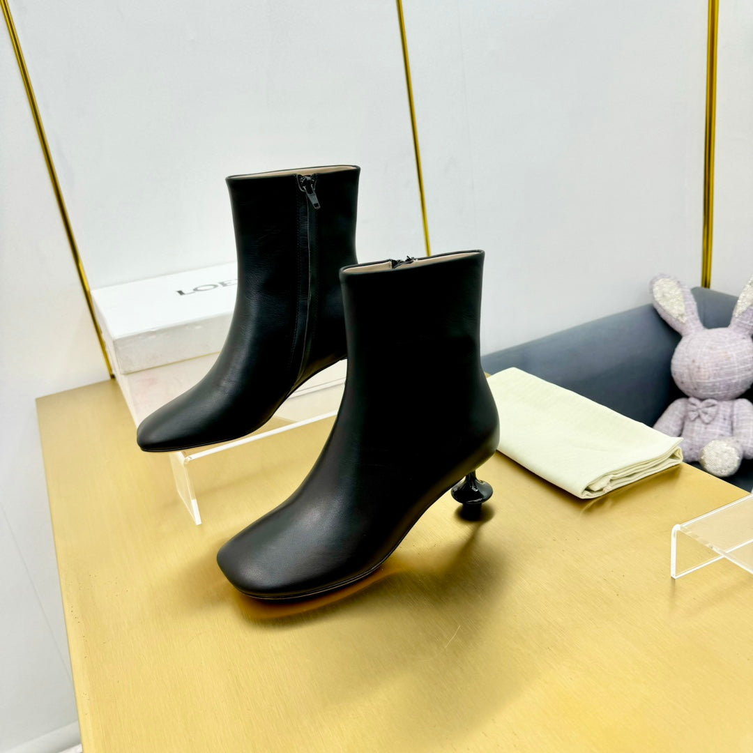 LW TOY ANKLE BOOTIE BLACK NAPPA LAMBSKIN