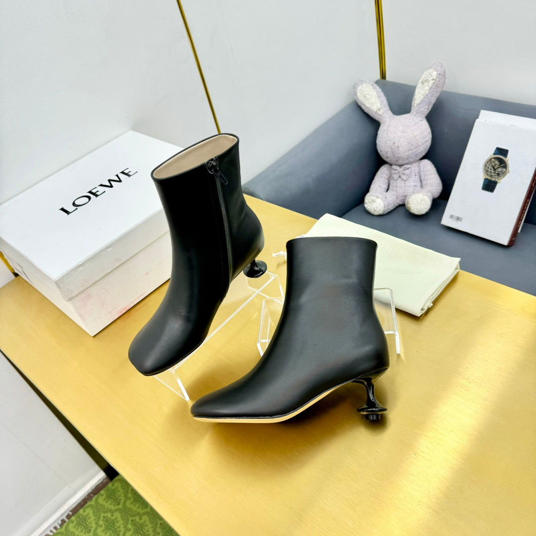 LW TOY ANKLE BOOTIE BLACK NAPPA LAMBSKIN
