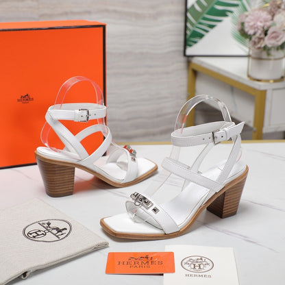 IVRESSE 65 SANDAL WHITE CALFSKIN