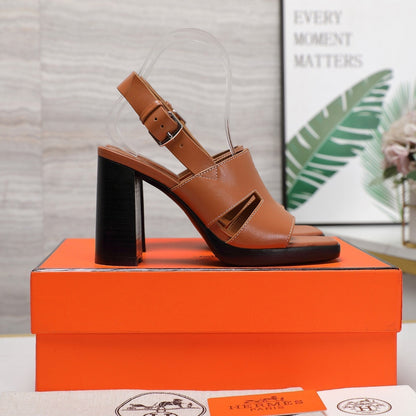 ERIS 95 SANDAL CARAMEL CALFSKIN