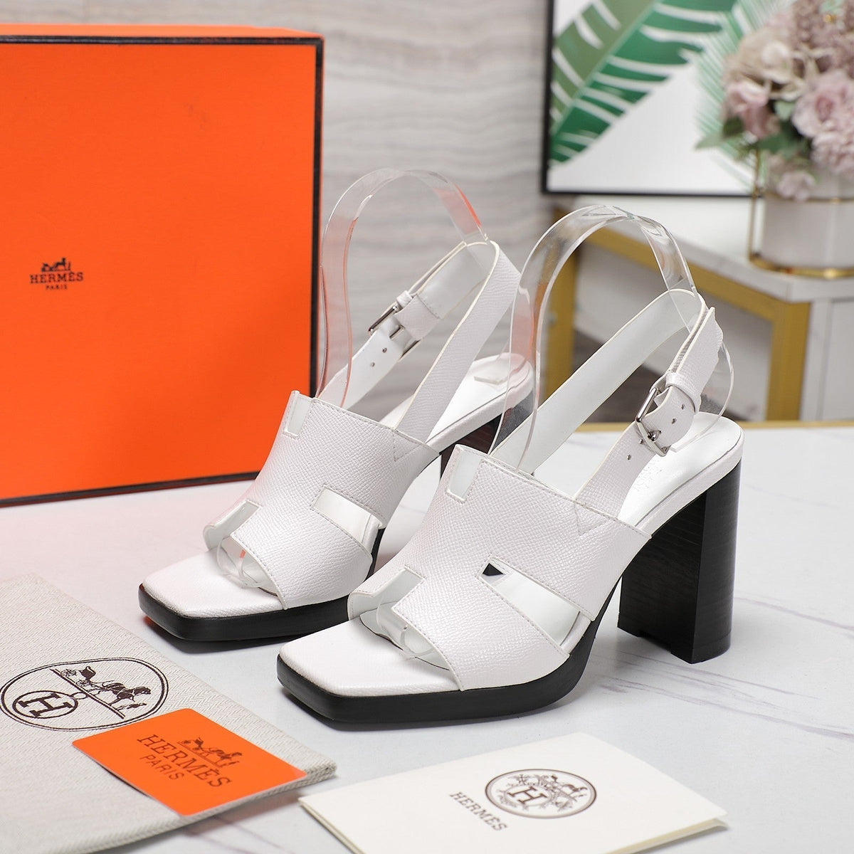ERIS 95 SANDAL WHITE CALFSKIN