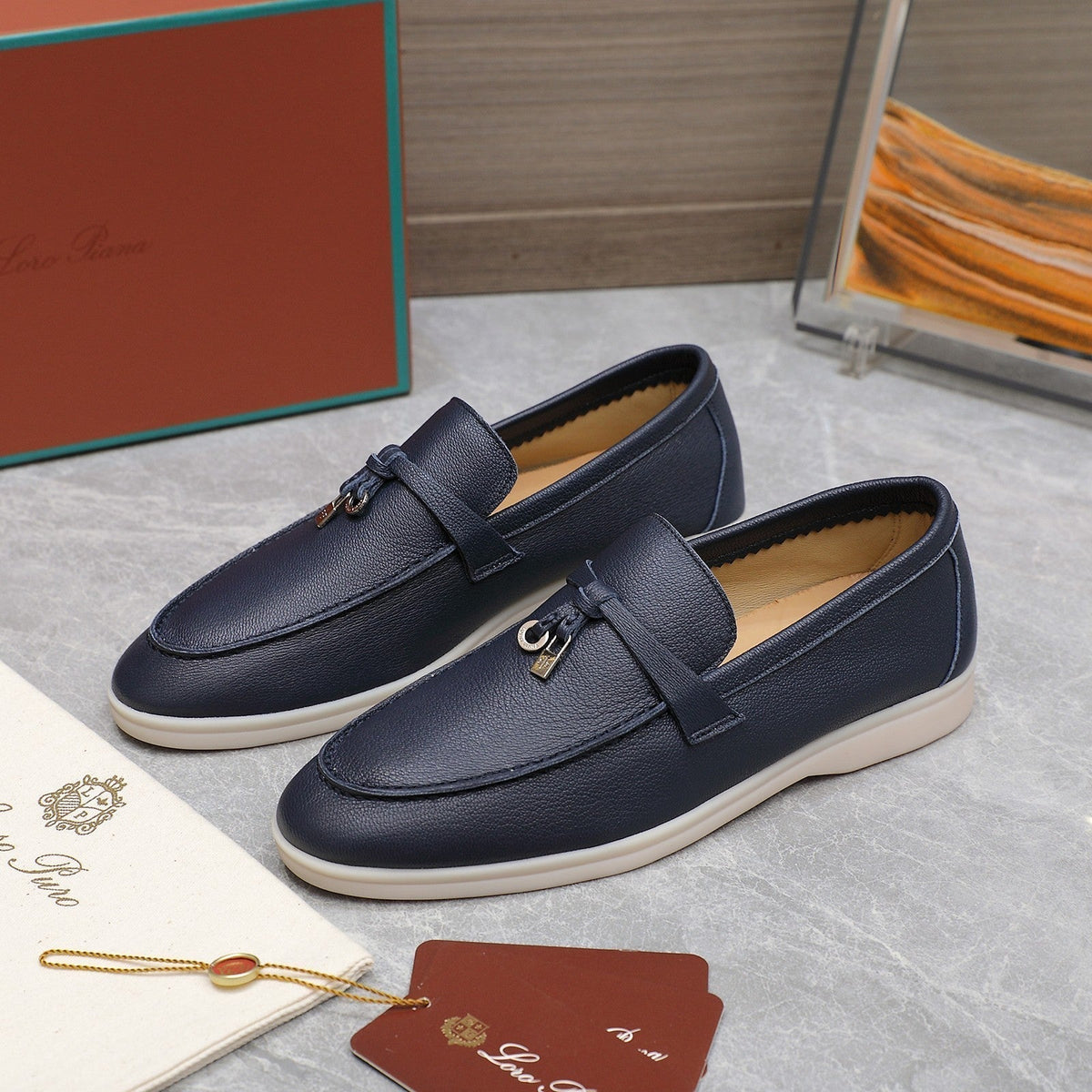 LP SUMMER CHARMS WALK LOAFERS BLACK LAMBSKIN